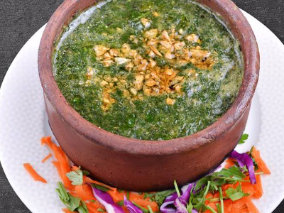 Molokhia with Meat Casserole