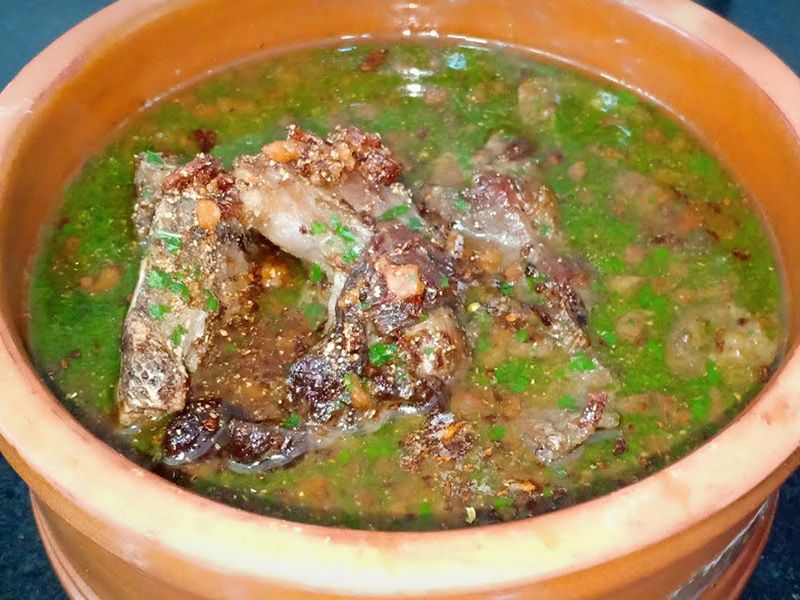 Molokhia With Meat Casserole