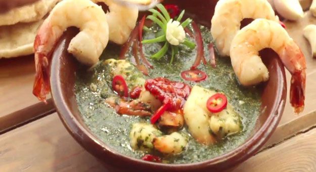 Molokhia With Shrimp Casserole