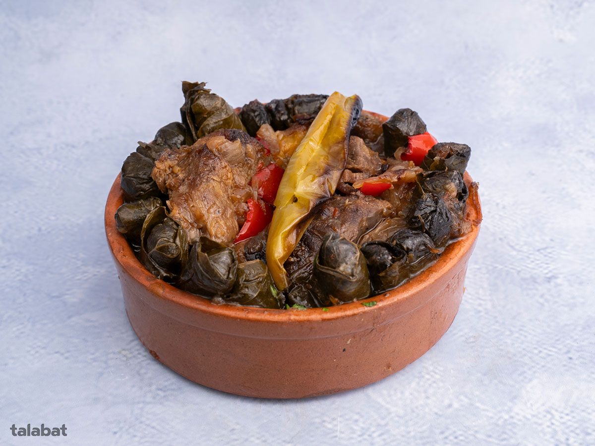 Vine Leaves Casserole With Steak