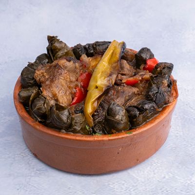 Vine Leaves Casserole With Steak