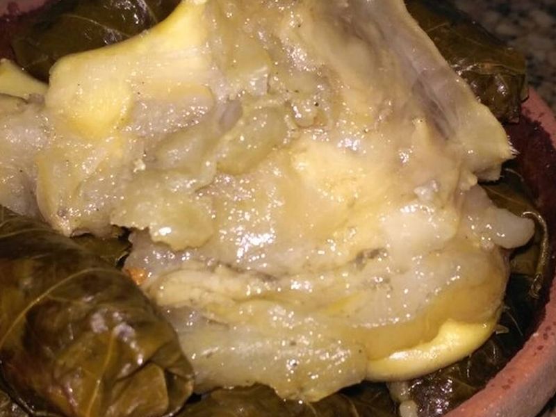 trotters and vine leaves tajine