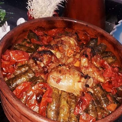 Vine Leaves With Meat Casserole