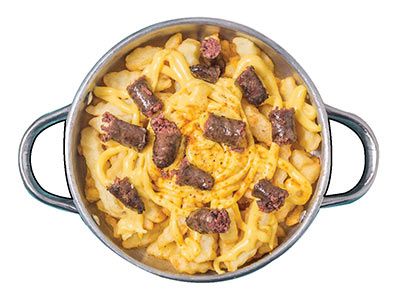 Pain Baladi Oriental Sausage With Potatoes And Cheese Pan