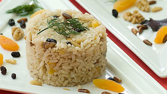 White Basmati Rice With Nutsplatter