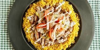 Rice With Chicken Shawerma Platter