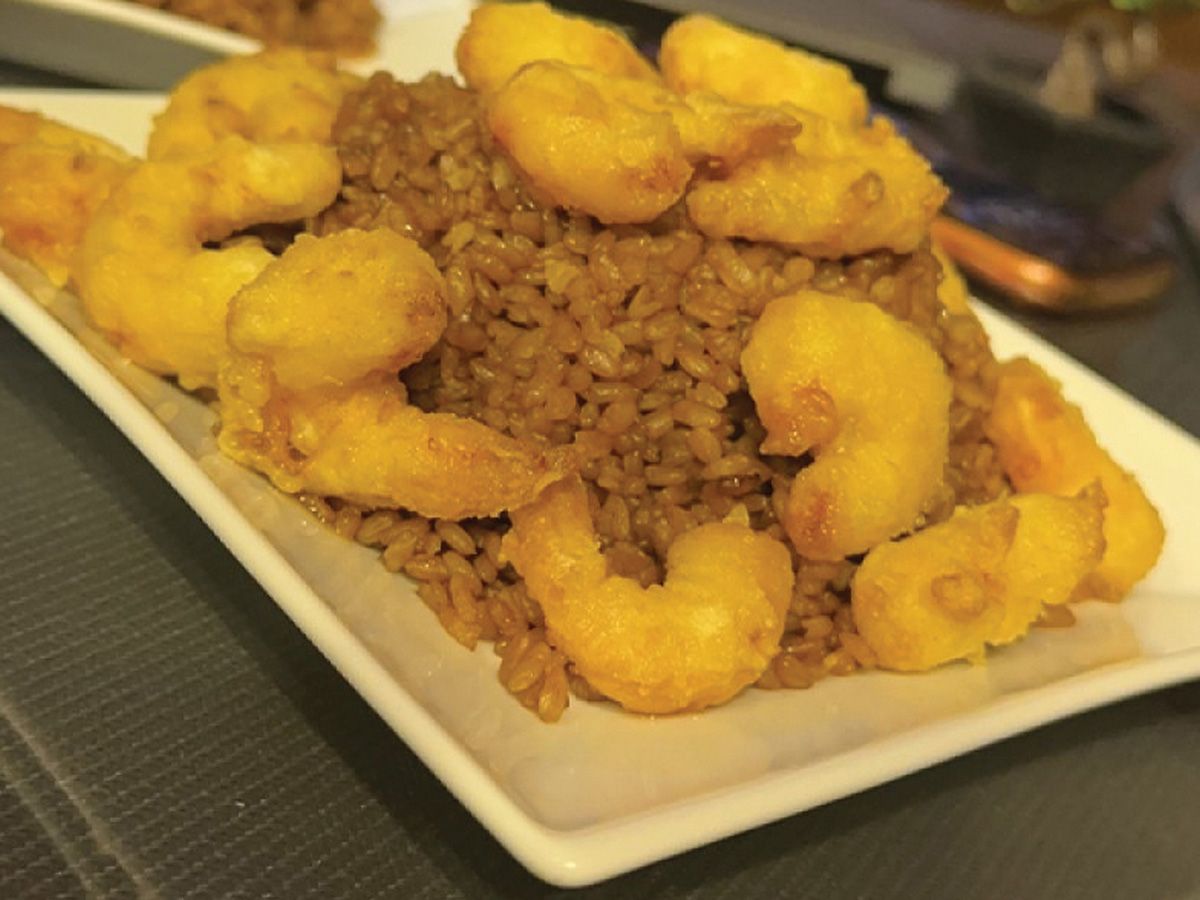 Rice dish with medium shrimp