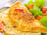 Omelette dish with mozzarella