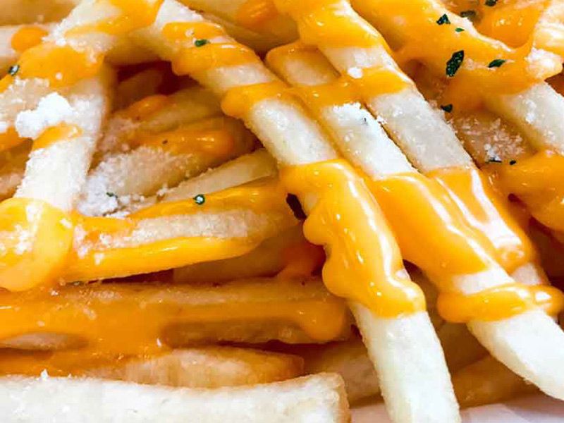 Large Fries With Mozzarella Cheese Platter