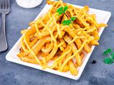 French Fries with cheddar plate