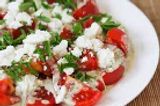 White Cheese Plate With Tomatoes