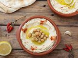 Hummus dish with tahini