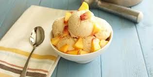 Peach With Ice Cream Platter