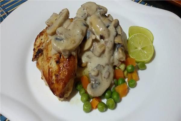 Chicken With Mushroom Sauce Platter