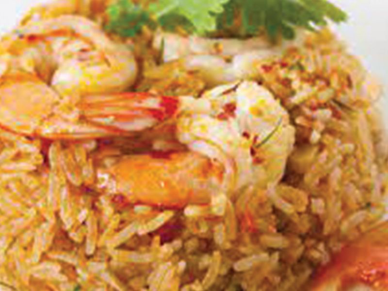 Rice With Shrimp Plate