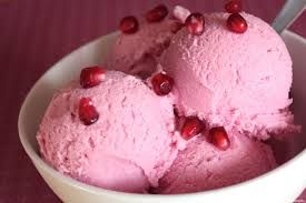 Pomegranate With Ice Cream Platter