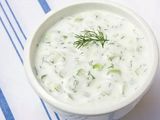 Cucumber yogurt dish