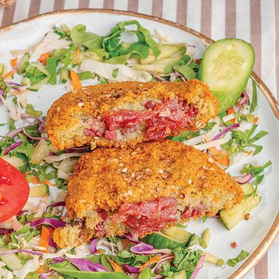 large pastrami falafel patty