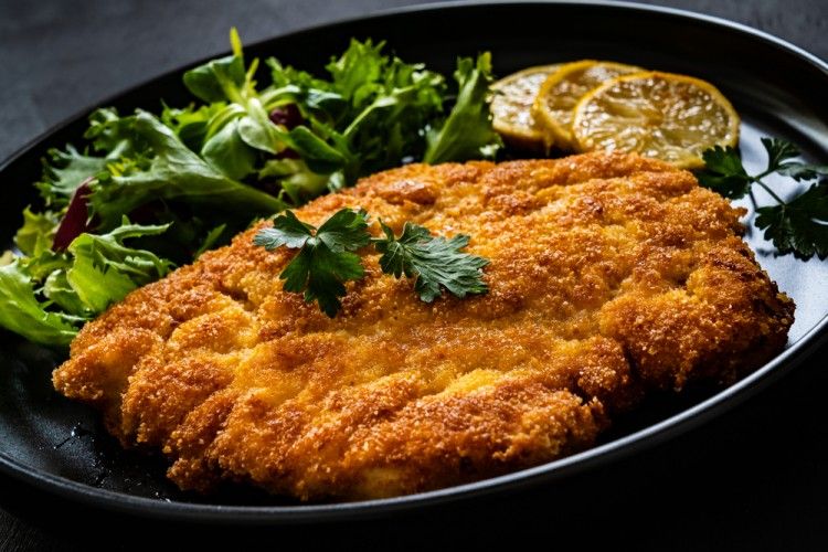Meat Escalope Pane Western Dish