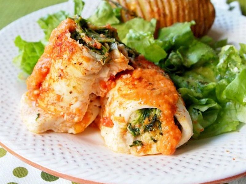Stuffed Fish Fillet Platter With Potatoes
