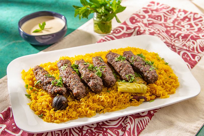 1/8 Kofta Plate + Rice + Vegetables