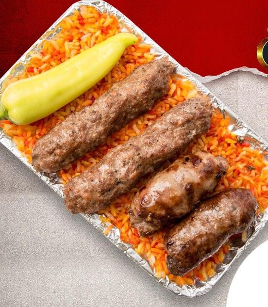 eighth tarb with eighth kofta meal
