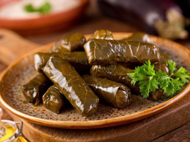 Vine Leaves Mahshi Dish