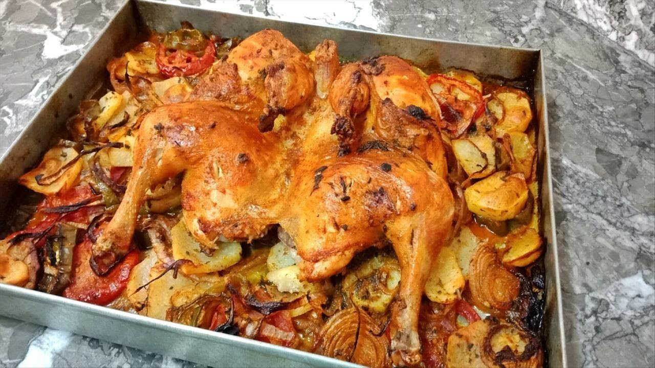 Oven Half Fried Chicken Platter