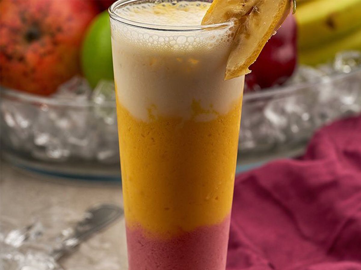 Fresh layers cocktail juice