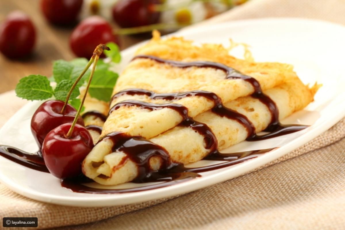 Chocolate With Basbousa And Konafa Crepe