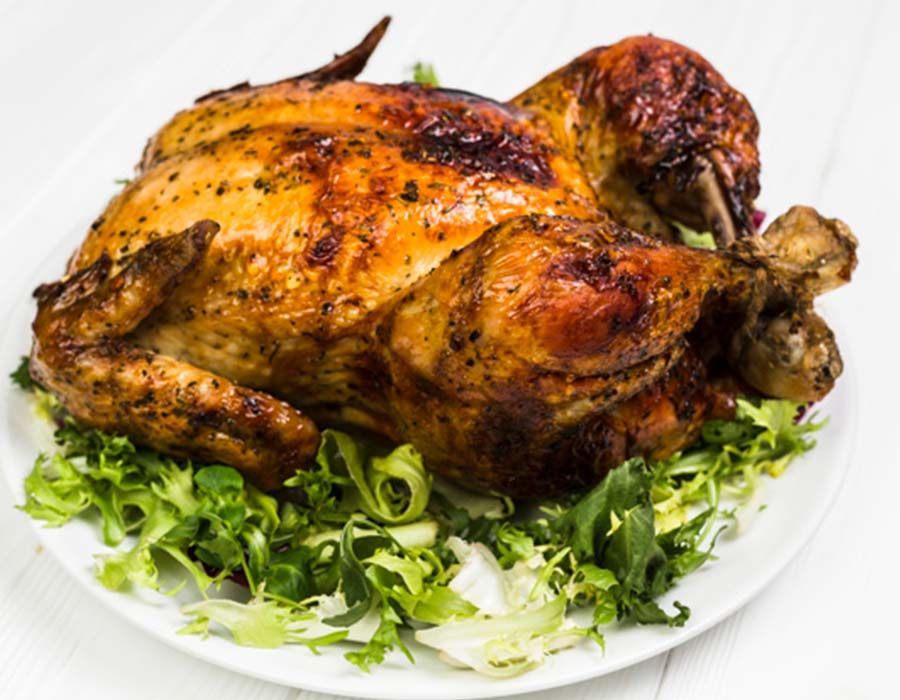 Whole Grilled Chicken With Bread