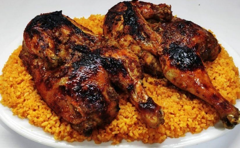 Half Grilled Chicken With Rice