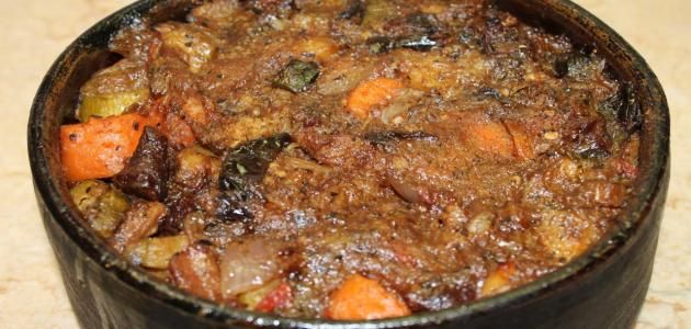 Mix Vegetables With Mutton Meat Casserole