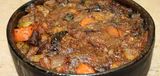 Mix Vegetables With Mutton Meat Casserole