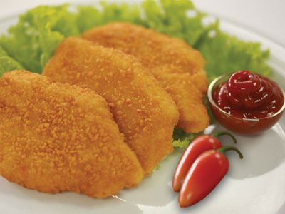 Escalope Pane Meal With Rice