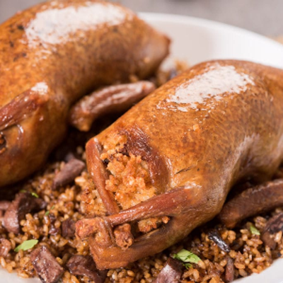 Pigeon nuts stuffed with freek