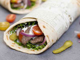 Saroukh Meat Shawarma Syrian Bread Sandwich