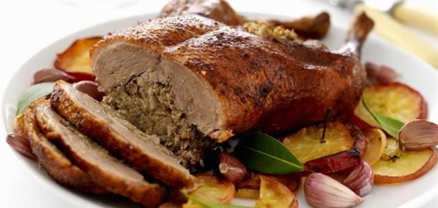 Stuffed Half Duck With Rice And Khalta
