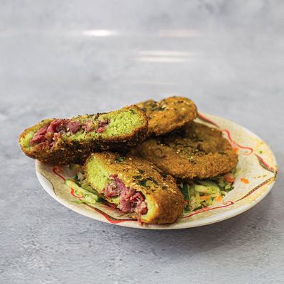 Falafel On Pastrami Sandwich
