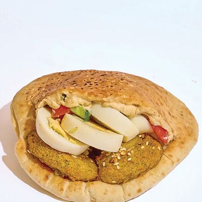 Falafel with boiled eggs