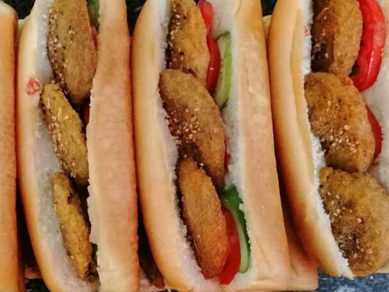 Taamia With Fried Eggs French Sandwich