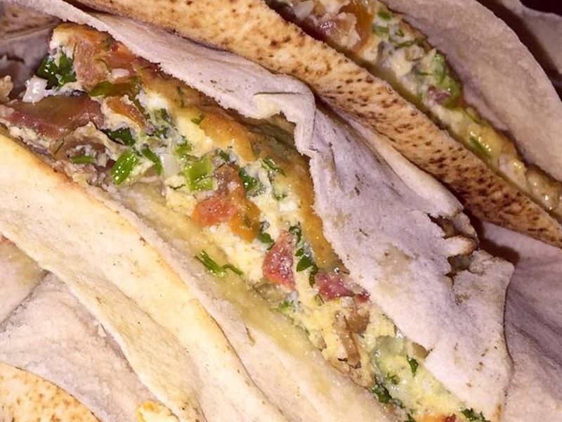 Falafel With Boiled Eggs Sandwich