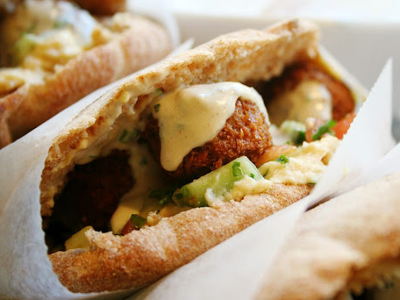 Falafel With Mayonnaise Sandwich