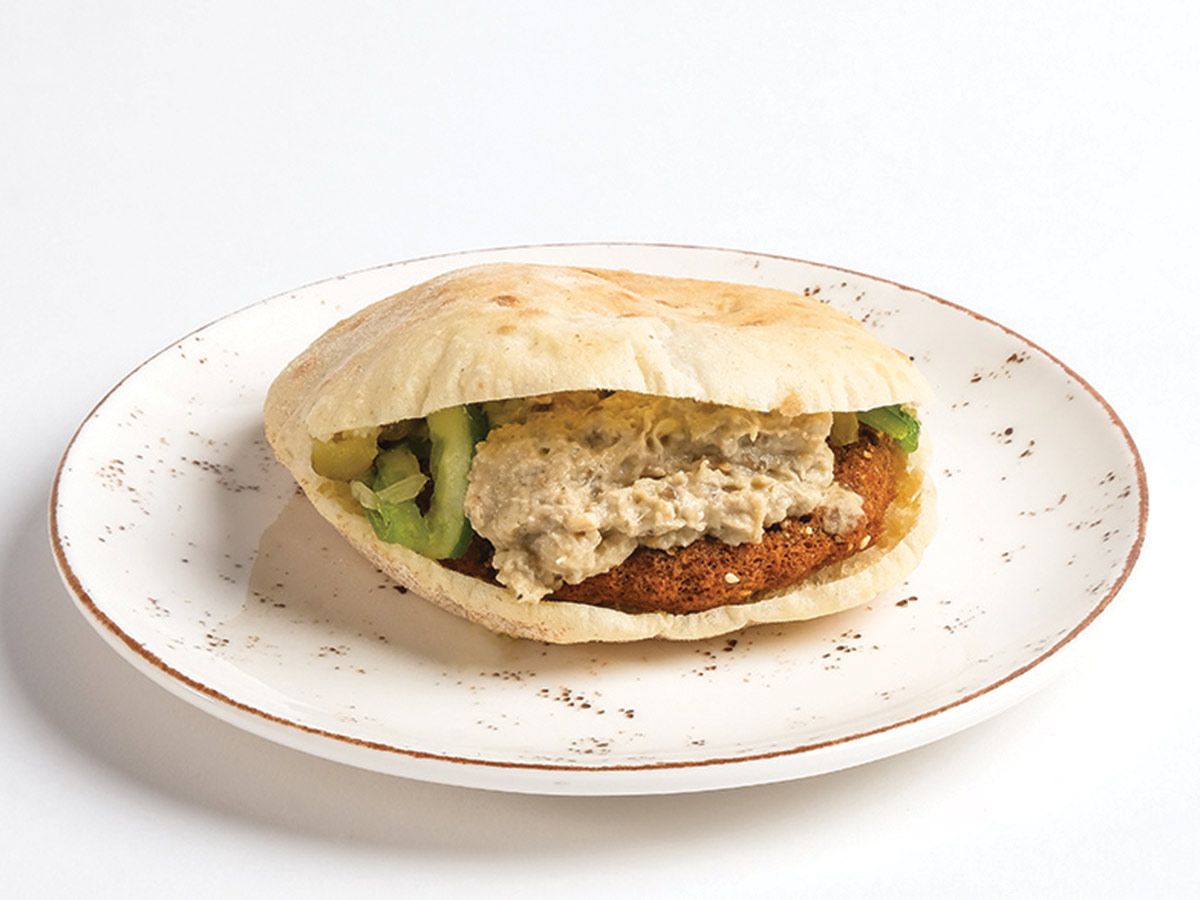 Taamia With Baba Ghannoug Sandwich