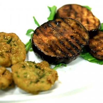 Falafel with eggplant