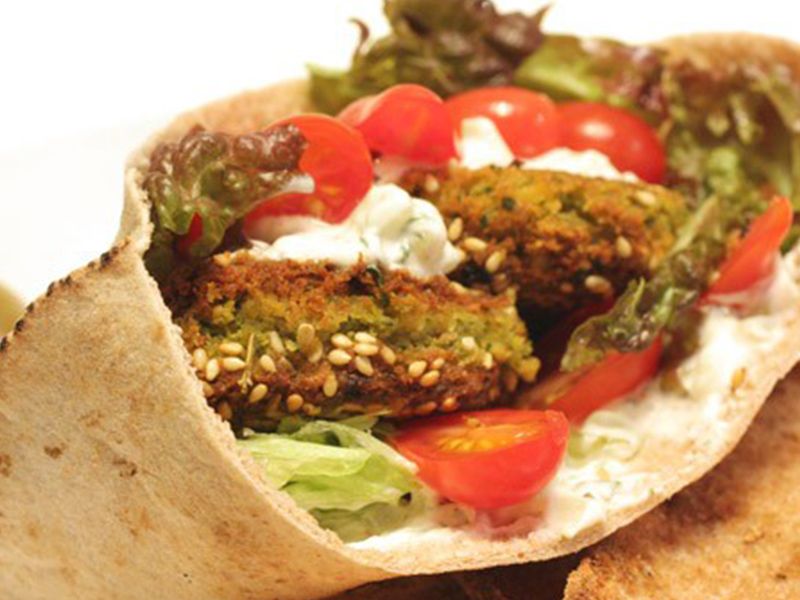 Taamia With Baba Ghannoug Sandwich