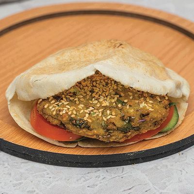 Taamia stuffed with pastrami Sandwich
