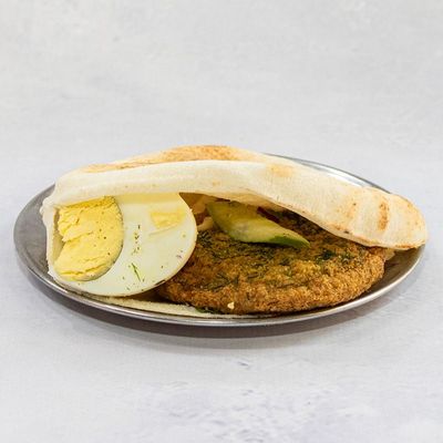 Stuffed Taamia On Eggs