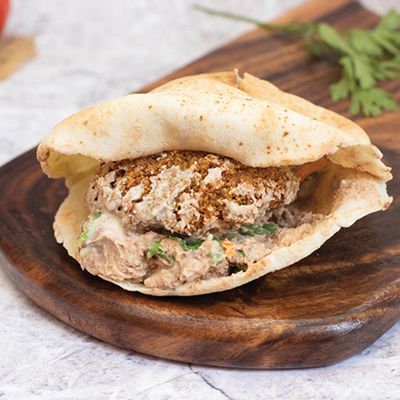 Taamia with Baba Ghannoug sandwich