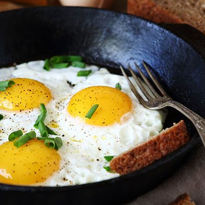 Fried eggs, two eggs